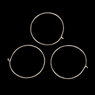 20 forgyldte creoler, 40 mm.